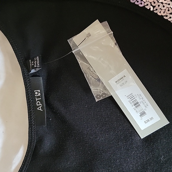 Apt.9 black sequined tank top size 2X - Picture 5 of 9